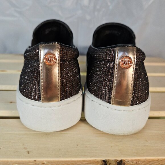 MICHAEL Michael Kors Keaton Slip-On Sneakers โ Glitter Chain Mesh โ Size 6.5M - Picture 5 of 8